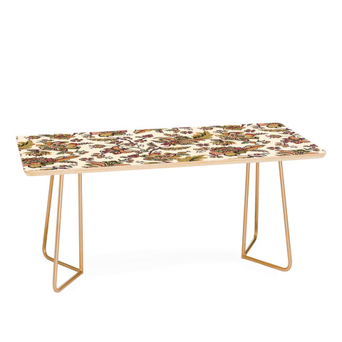 Ninola Design Modern Indienne Gold green Coffee Table