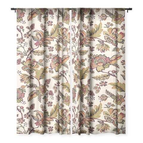 Ninola Design Modern Indienne Gold green Sheer Non Repeat