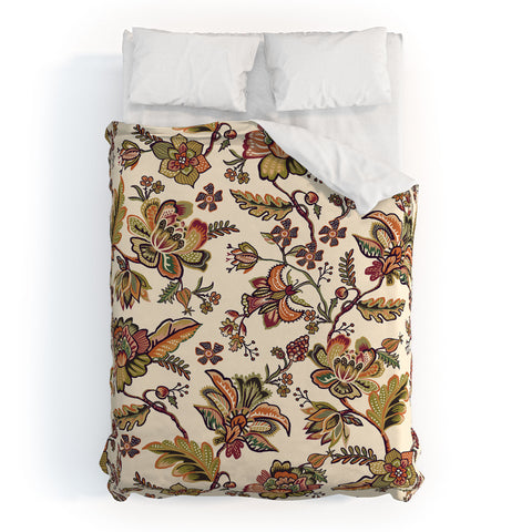 Ninola Design Modern Indienne Gold green Duvet Cover