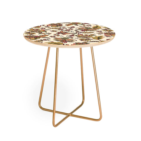 Ninola Design Modern Indienne Gold green Round Side Table