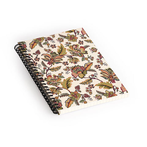 Ninola Design Modern Indienne Gold green Spiral Notebook