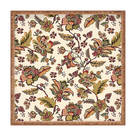 Ninola Design Modern Indienne Gold green Square Tray