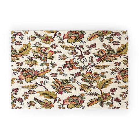 Ninola Design Modern Indienne Gold green Welcome Mat