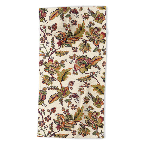 Ninola Design Modern Indienne Gold green Beach Towel