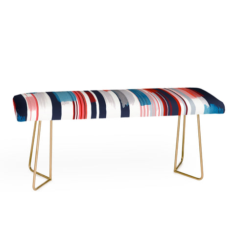 Ninola Design Modern marine stripes red Bench