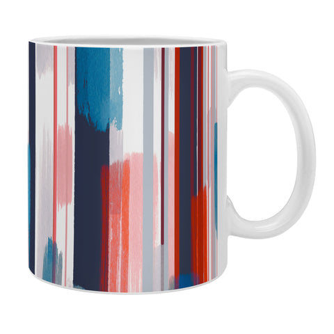 Ninola Design Modern marine stripes red Coffee Mug