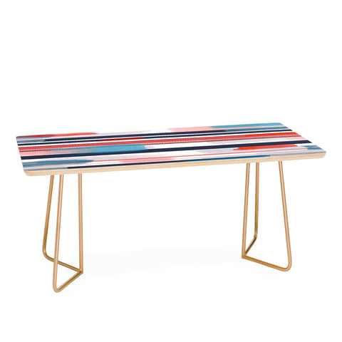 Ninola Design Modern marine stripes red Coffee Table