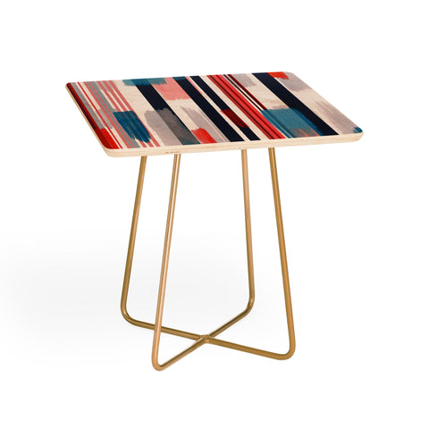 Ninola Design Modern marine stripes red Side Table
