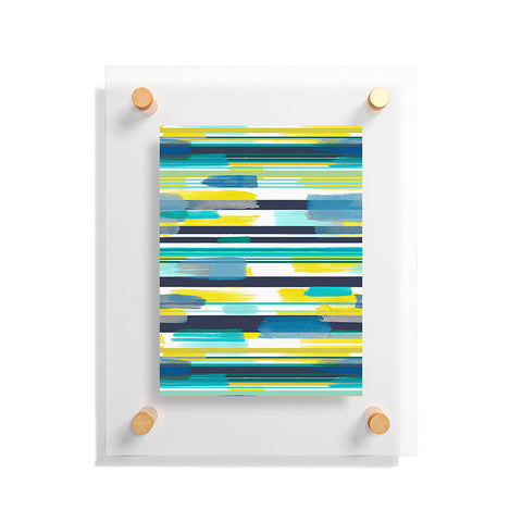 Ninola Design Modern marine stripes yellow Floating Acrylic Print