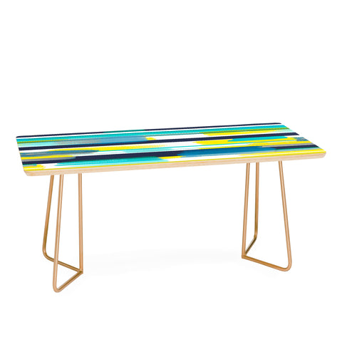 Ninola Design Modern marine stripes yellow Coffee Table