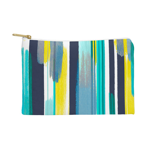 Ninola Design Modern marine stripes yellow Pouch