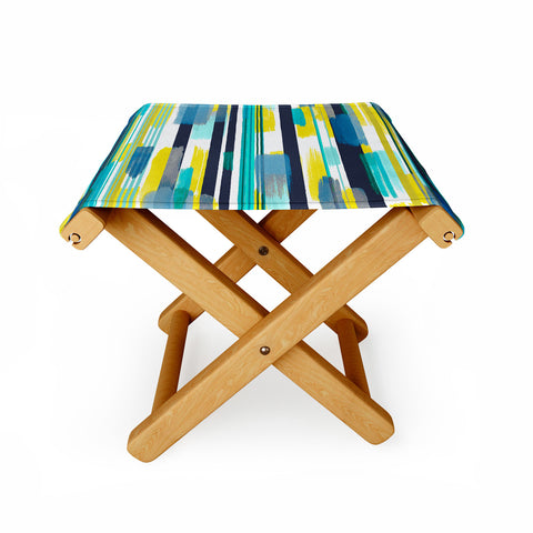 Ninola Design Modern marine stripes yellow Folding Stool