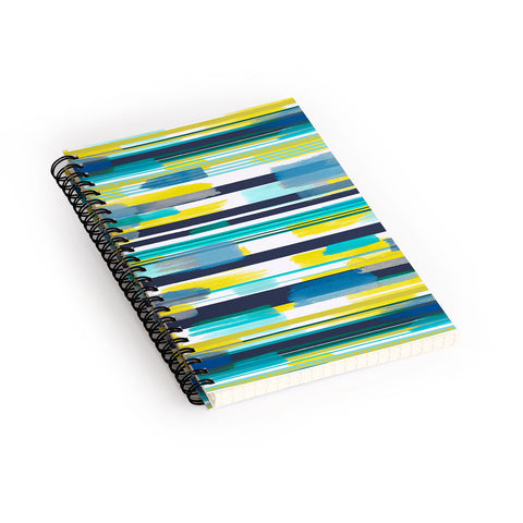 Ninola Design Modern marine stripes yellow Spiral Notebook