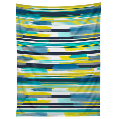 Ninola Design Modern marine stripes yellow Tapestry
