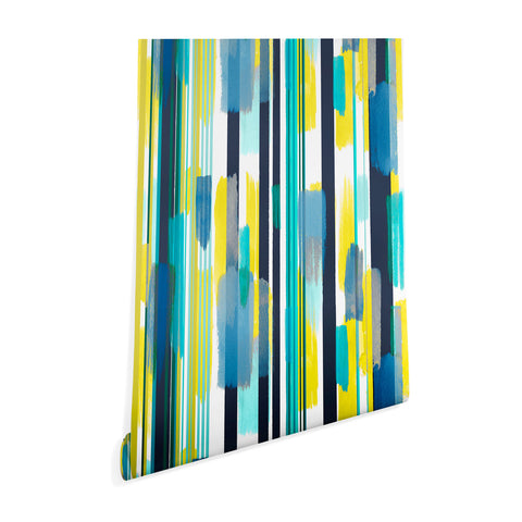 Ninola Design Modern marine stripes yellow Wallpaper