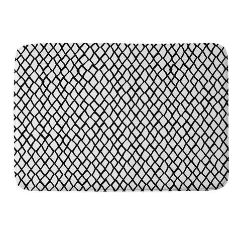 Ninola Design Monochromatic Geometric Memory Foam Bath Mat