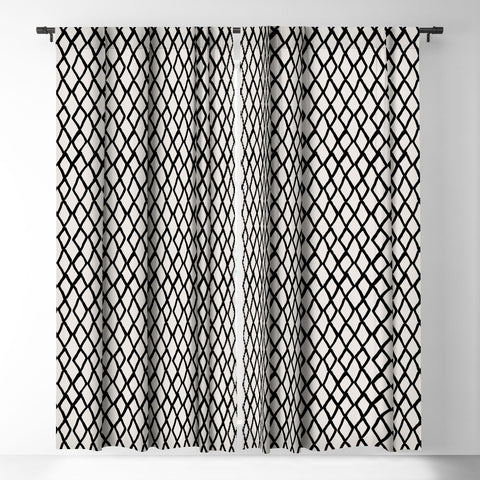 Ninola Design Monochromatic Geometric Blackout Window Curtain