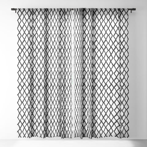 Ninola Design Monochromatic Geometric Sheer Window Curtain