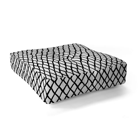 Ninola Design Monochromatic Geometric Floor Pillow Square