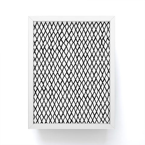 Ninola Design Monochromatic Geometric Framed Mini Art Print