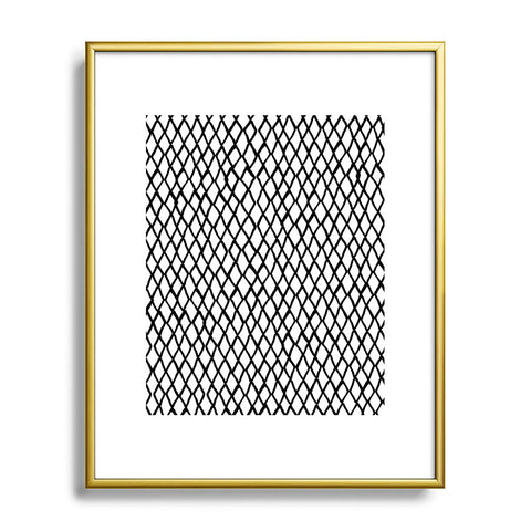 Ninola Design Monochromatic Geometric Metal Framed Art Print