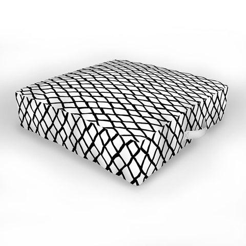 Ninola Design Monochromatic Geometric Outdoor Floor Cushion