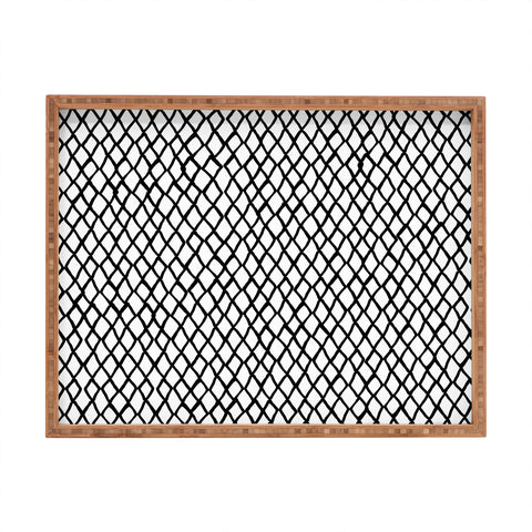 Ninola Design Monochromatic Geometric Rectangular Tray