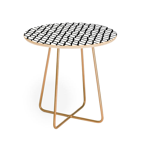 Ninola Design Monochromatic Geometric Round Side Table