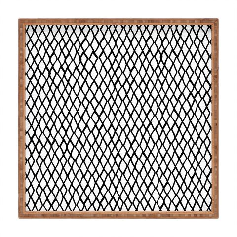 Ninola Design Monochromatic Geometric Square Tray
