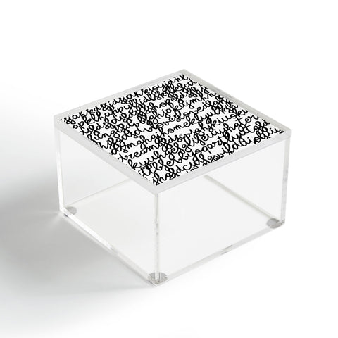 Ninola Design Monochromatic Lovely Words Acrylic Box