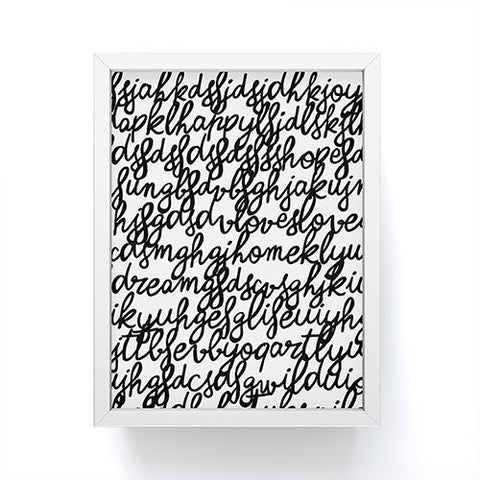 Ninola Design Monochromatic Lovely Words Framed Mini Art Print