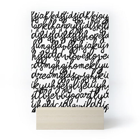 Ninola Design Monochromatic Lovely Words Mini Art Print