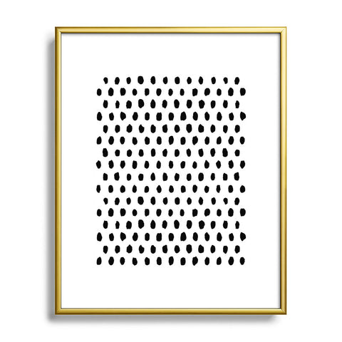Ninola Design Monochromatic Palette Dots Metal Framed Art Print