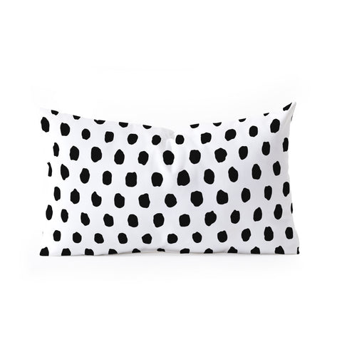 Ninola Design Monochromatic Palette Dots Oblong Throw Pillow