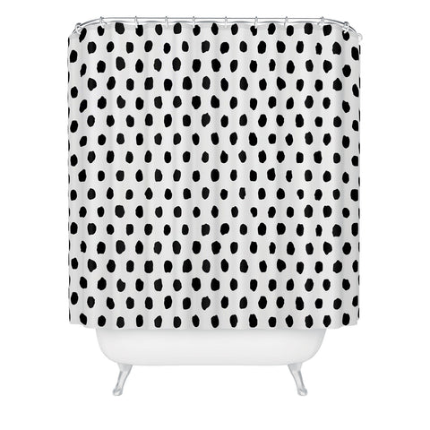 Ninola Design Monochromatic Palette Dots Shower Curtain