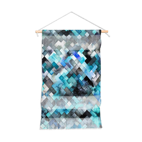 Ninola Design Moody Geometry Blue Sea Wall Hanging Portrait