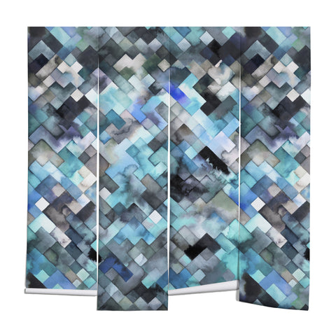 Ninola Design Moody Geometry Blue Sea Wall Mural