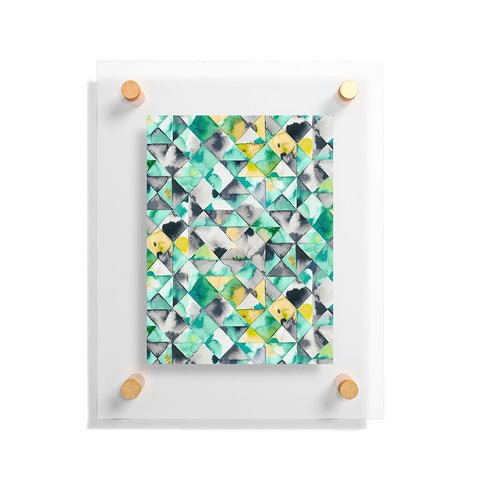 Ninola Design Moody Geometry Green Floating Acrylic Print