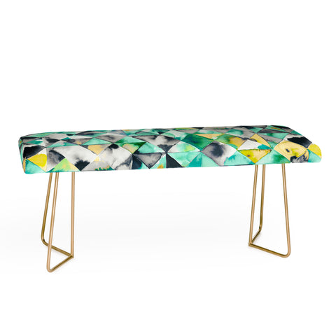 Ninola Design Moody Geometry Green Bench