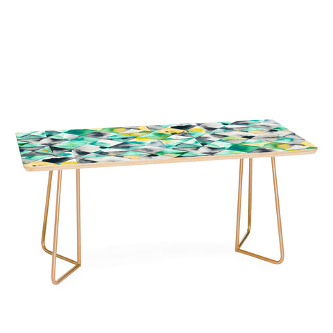 Ninola Design Moody Geometry Green Coffee Table