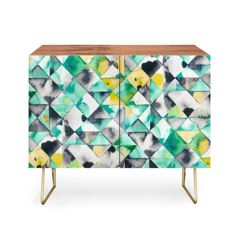 Ninola Design Moody Geometry Green Credenza
