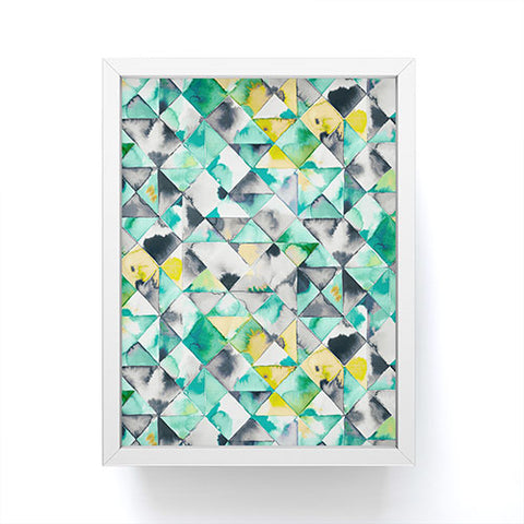 Ninola Design Moody Geometry Green Framed Mini Art Print