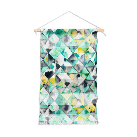 Ninola Design Moody Geometry Green Wall Hanging Portrait