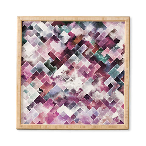 Ninola Design Moody Geometry Pink Framed Wall Art