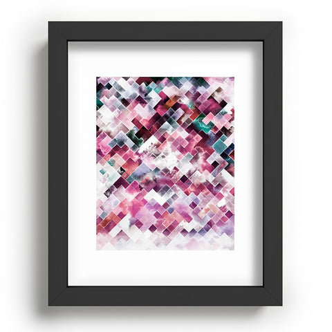 Ninola Design Moody Geometry Pink Recessed Framing Rectangle