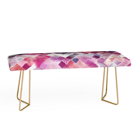 Ninola Design Moody Geometry Pink Bench