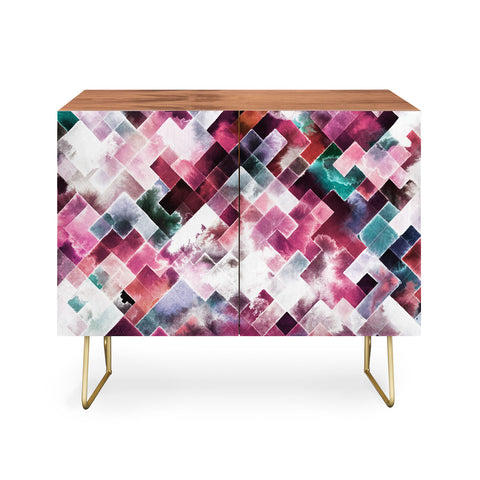 Ninola Design Moody Geometry Pink Credenza