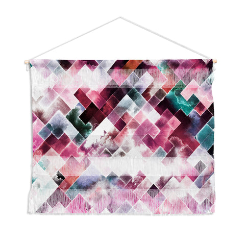 Ninola Design Moody Geometry Pink Wall Hanging Landscape