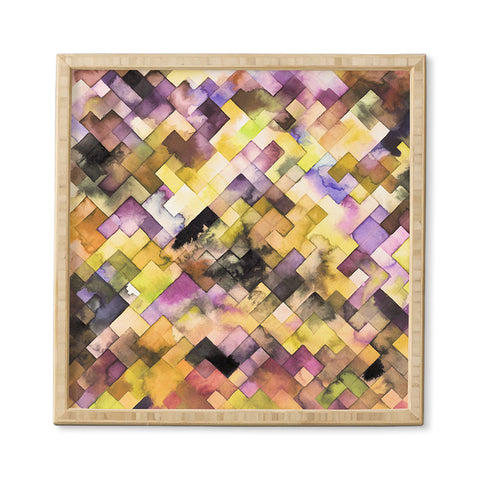 Ninola Design Moody Geometry Purple Framed Wall Art