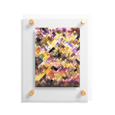 Ninola Design Moody Geometry Purple Floating Acrylic Print